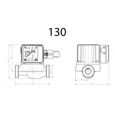 Elektroniczna, energooszczędna pompa c.o. RS 25/40/130mm