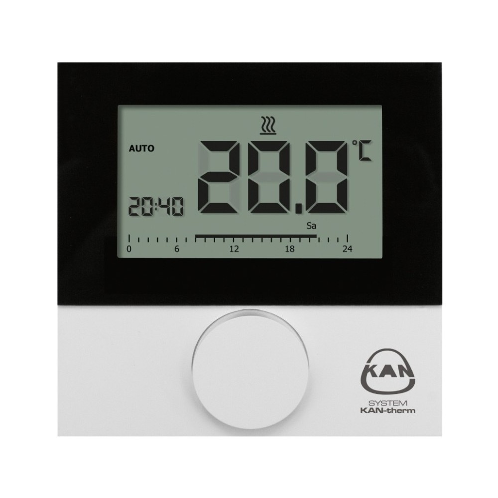 Termostat przewodowy pokojowy z wyświetalaczem ogrzewanie/chłodzenie LCD BASIC+ Control 24V